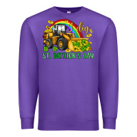 Purple i dig st patrick s day bulldozer Premium Sweatshirt - JahusDesignShop