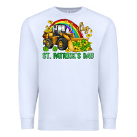 White i dig st patrick s day bulldozer Premium Sweatshirt - JahusDesignShop