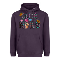 Plum cute nails Heavyweight Hoodie - CowhideDigitalArt