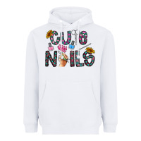 White cute nails Heavyweight Hoodie - CowhideDigitalArt