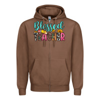 Chestnut blessed teacher Zipper Hoodie - Zillion Design Studio