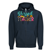 Navy blessed teacher Zipper Hoodie - Zillion Design Studio