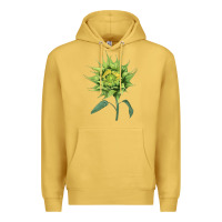 Antique Gold sun fill green green sunflower Premium Hoodie - LillyAllenDesigns