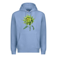 Colony Blue sun fill green green sunflower Premium Hoodie - LillyAllenDesigns