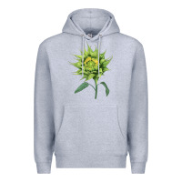 Heather Grey sun fill green green sunflower Premium Hoodie - LillyAllenDesigns