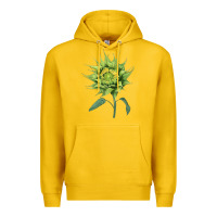 Lemon sun fill green green sunflower Premium Hoodie - LillyAllenDesigns