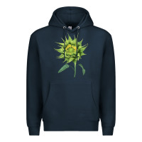 Navy sun fill green green sunflower Premium Hoodie - LillyAllenDesigns