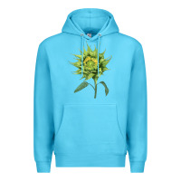 Ocean Blue sun fill green green sunflower Premium Hoodie - LillyAllenDesigns