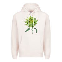 Pale Pink sun fill green green sunflower Premium Hoodie - LillyAllenDesigns