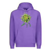 Purple sun fill green green sunflower Premium Hoodie - LillyAllenDesigns