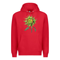 Red sun fill green green sunflower Premium Hoodie - LillyAllenDesigns