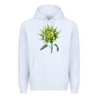 White sun fill green green sunflower Premium Hoodie - LillyAllenDesigns
