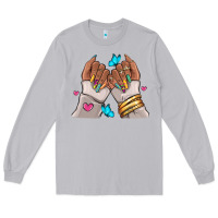 Moon Dust Afro woman nail art Long Sleeve Tee - RanaPortraitStore
