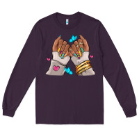 Afro Woman Nail Art Long Sleeve Tee | Teevron