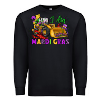 Black i dig mardi gras bulldozer Premium Sweatshirt - JahusDesignShop