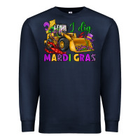 Navy i dig mardi gras bulldozer Premium Sweatshirt - JahusDesignShop