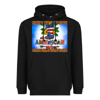Black all American girl Heavyweight Hoodie - HRA Design Shop
