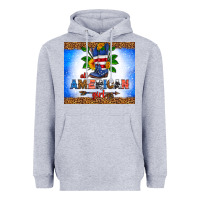Heather Grey all American girl Heavyweight Hoodie - HRA Design Shop