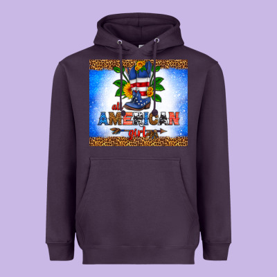 All American Girl Heavyweight Hoodie Designed By Hra Design Shop