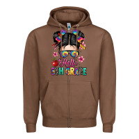 Chestnut hello fifth grade Zipper Hoodie - texasbilliewilder