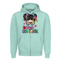 Seafoam hello fifth grade Zipper Hoodie - texasbilliewilder