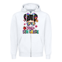 White hello fifth grade Zipper Hoodie - texasbilliewilder