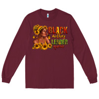 Burgundy Afro American black mother leader queen Long Sleeve Tee - RanaPortraitStore