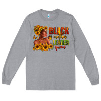 Heather Grey Afro American black mother leader queen Long Sleeve Tee - RanaPortraitStore