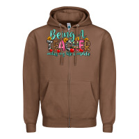 Chestnut being a teacher makes my life complete Zipper Hoodie - Zillion Design Studio
