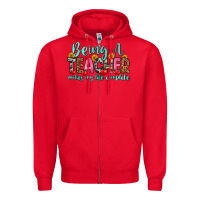 Red being a teacher makes my life complete Zipper Hoodie - Zillion Design Studio