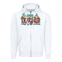 White being a teacher makes my life complete Zipper Hoodie - Zillion Design Studio