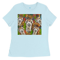 Baby Blue alpaca Ladies Tee - BarkalooDesign