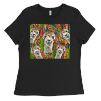 Black alpaca Ladies Tee - BarkalooDesign
