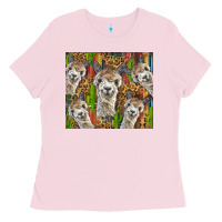 Bubblegum Pink alpaca Ladies Tee - BarkalooDesign