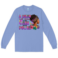 Colony Blue A queen will always turn pain into power Long Sleeve Tee - RanaPortraitStore