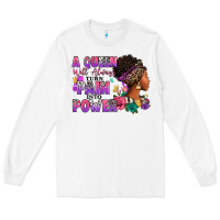 White A queen will always turn pain into power Long Sleeve Tee - RanaPortraitStore