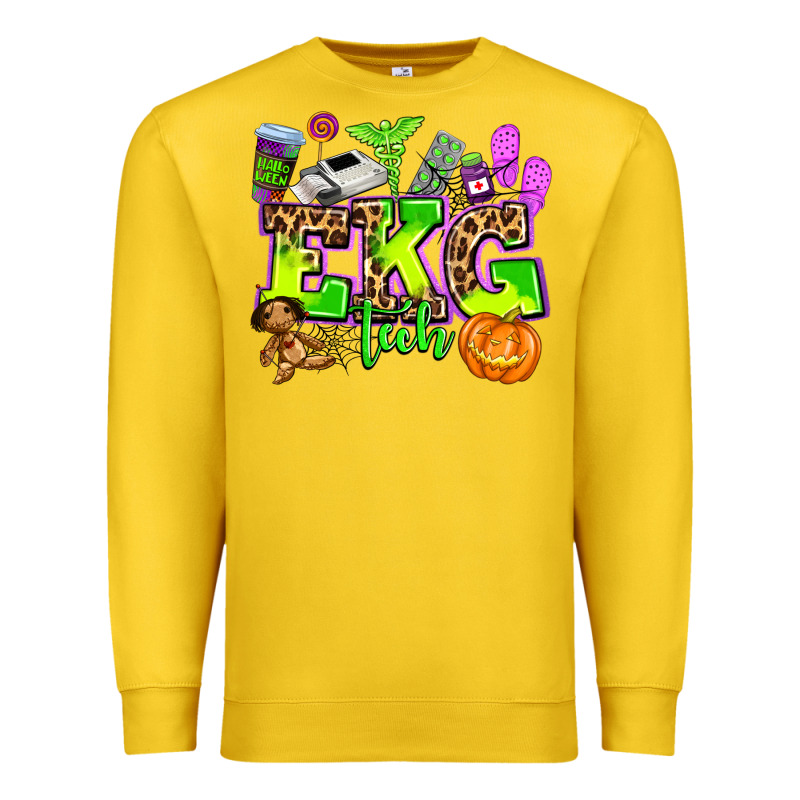 Ekg Tech Nurse Halloween Premium Sweatshirt by AdoDesignShop | Teevron
