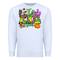White ekg tech nurse halloween Premium Sweatshirt - AdoDesignShop