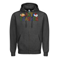 Charcoal Heather art teacher Zipper Hoodie - Zillion Design Studio
