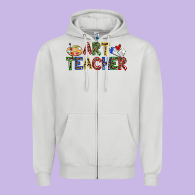Art Teacher Zipper Hoodie Designed By Zillion Design Studio