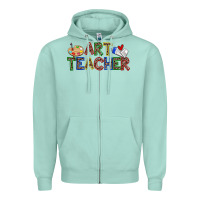 Seafoam art teacher Zipper Hoodie - Zillion Design Studio