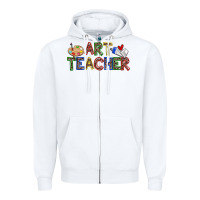White art teacher Zipper Hoodie - Zillion Design Studio