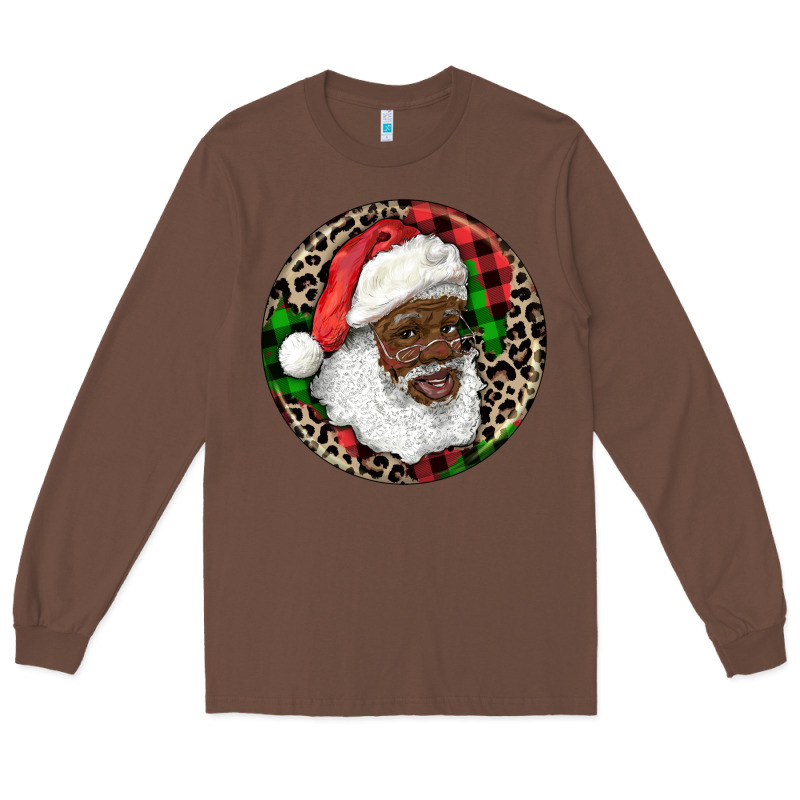 Afro Santa Christmas Long Sleeve Tee by RanaPortraitStore | Teevron