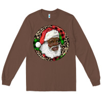 Chestnut Afro Santa Christmas Long Sleeve Tee - RanaPortraitStore
