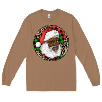 Toasted Coconut Afro Santa Christmas Long Sleeve Tee - RanaPortraitStore