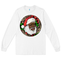 White Afro Santa Christmas Long Sleeve Tee - RanaPortraitStore
