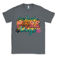 Charcoal Heather less people more dogs Classic Tee - Zillion Design Studio