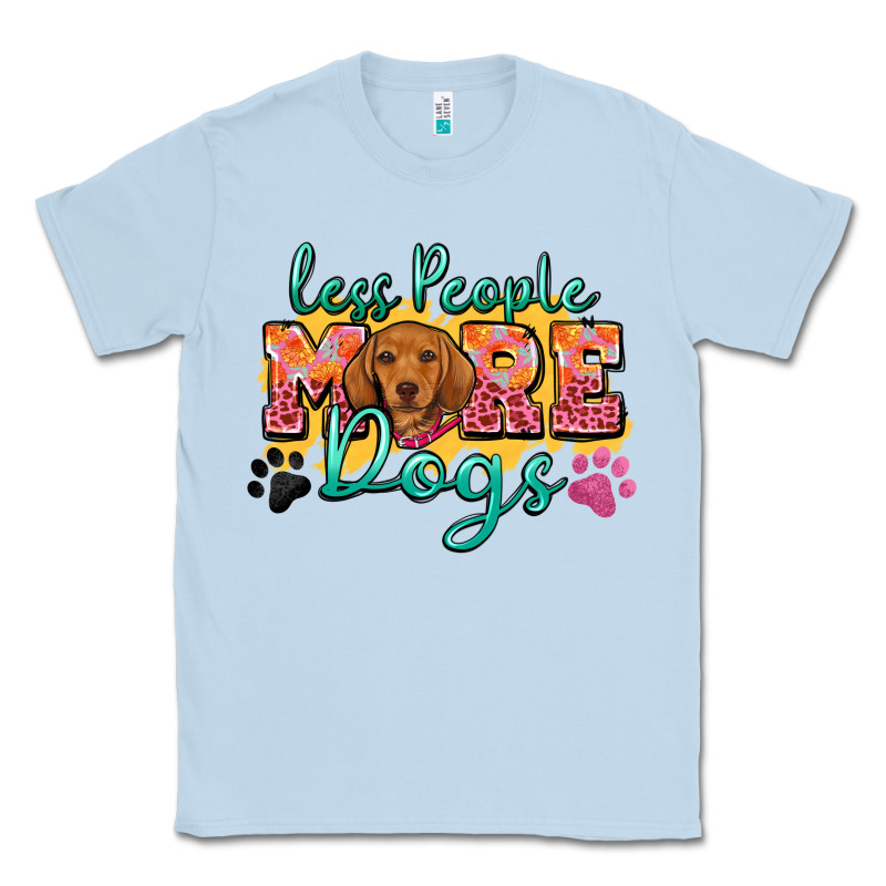 Less People More Dogs Classic Tee by Zillion Design Studio | Teevron