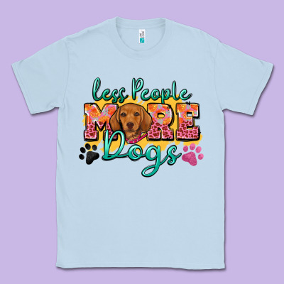 Classic Tee less people more dogs