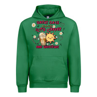Emerald great days start with iced coffee and gratitude Urban Hoodie - MaliasSmallBusiness